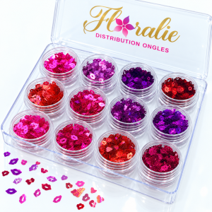 Coffret lèvre et cœur hologramme