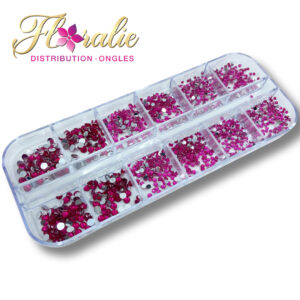 Lot de strass fushia (1)