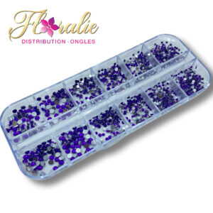 Lot de strass mauve (5)