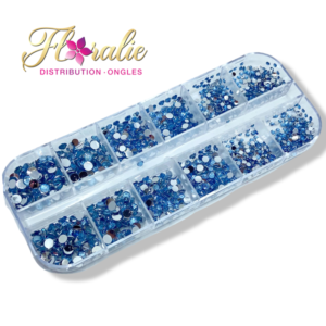 Lot de strass bleu (24)