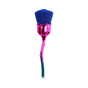 Pinceau fleur bleu et rose