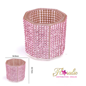Contenant décoratif pour monomère ou décoration – modèle octogonal (rose)